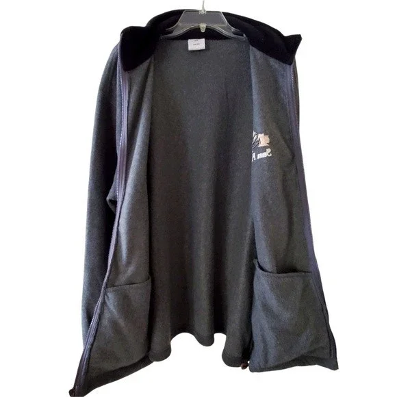 Gray Fleece San Francisco Front Zip Men Size XXL - Picture 4 of 11